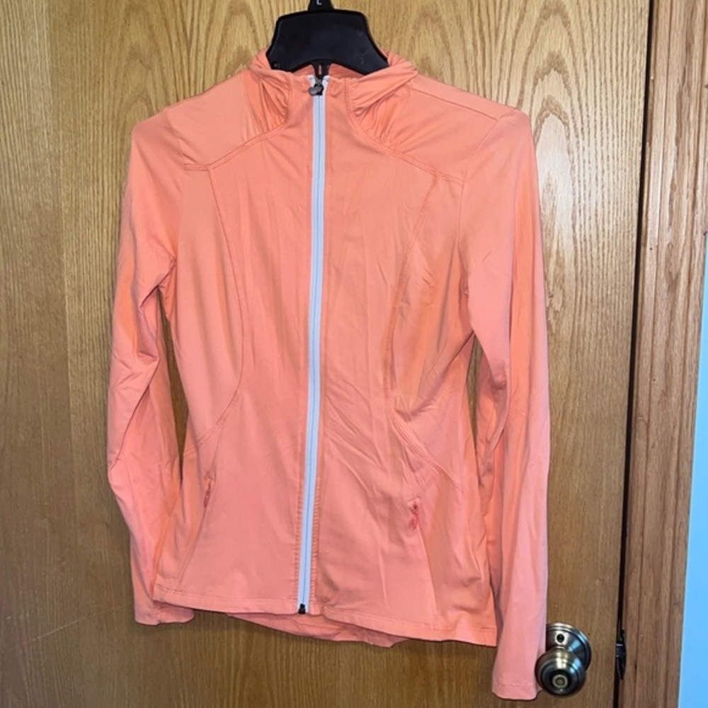 Lole moisture wicking upf50+ orange/peach athletic zip up size XS light‎ jacket